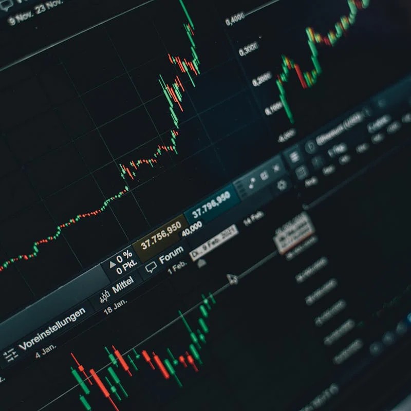 Stock charts display.